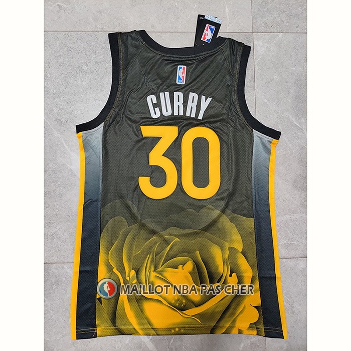 Maillot Golden State Warriors Stephen Curry NO 30 Ville 2022-23 Noir